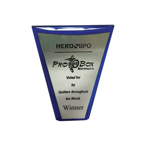 Blue Triangular Crystal Award