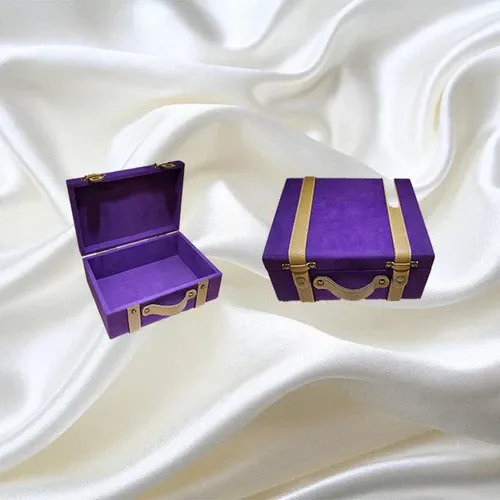Purple Velvet Gift Box Pair