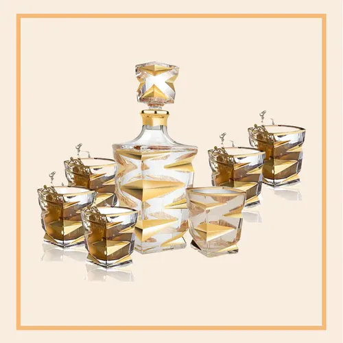Whiskey Set with Decanter - Gold