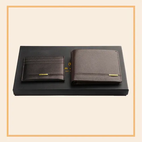Leather Wallet & Card Holder Set