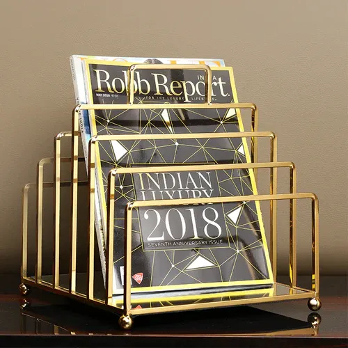 Gold Magazine Rack