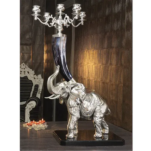 Elephant Figurine with Candelabra