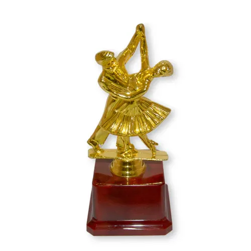 Cricket Player Figure Trophy - Red Base