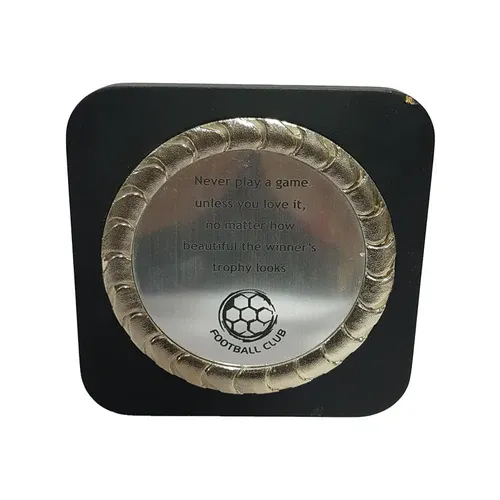 Round Silver Award Plate