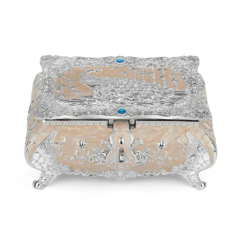 Peacock Enamel Box