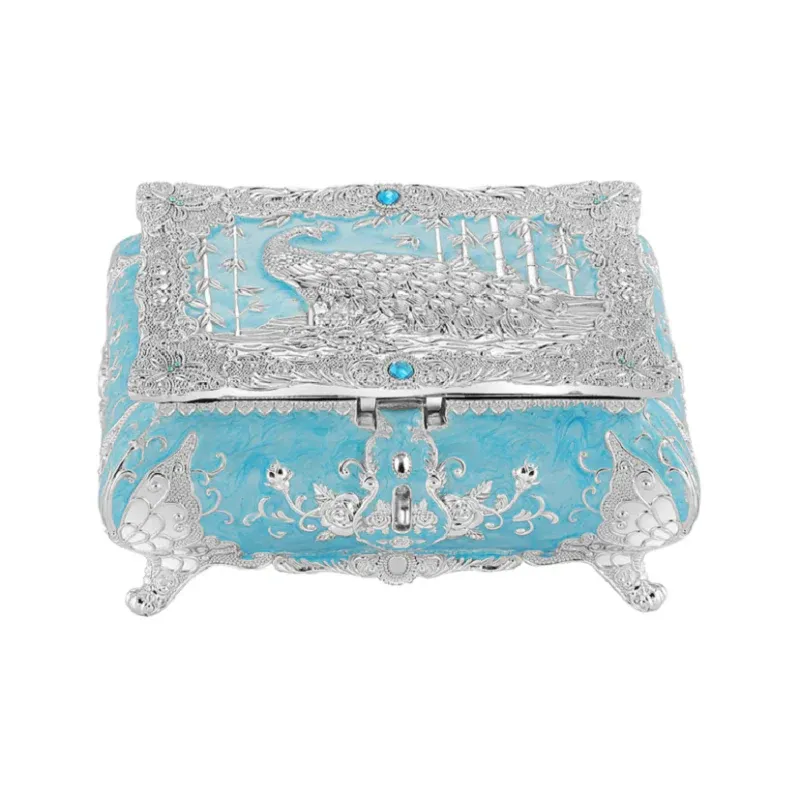 Peacock Enamel Box