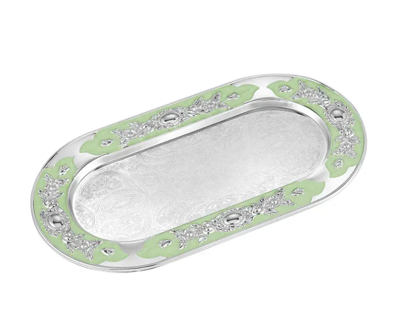 Flower Oval Designer Tray