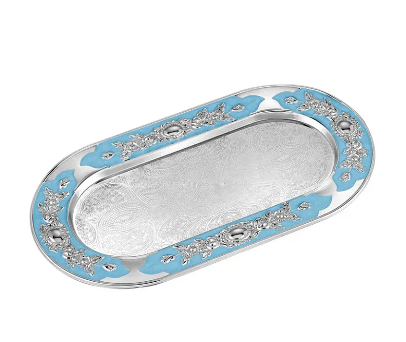 Flower Oval Designer Tray