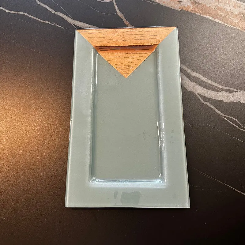 Gray & Copper platter Set of 4