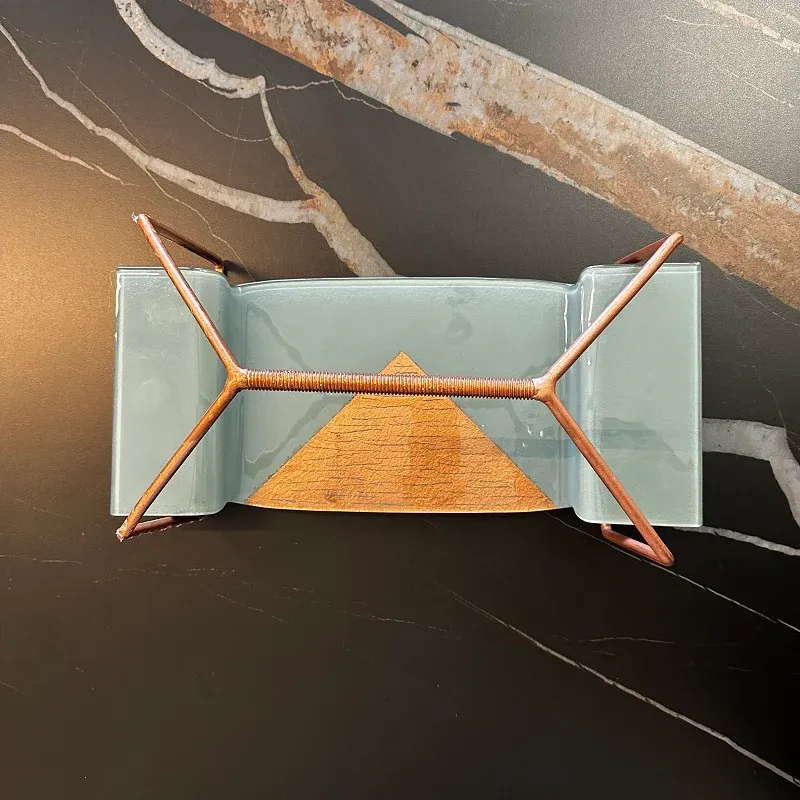 Gray & Copper platter Set of 4