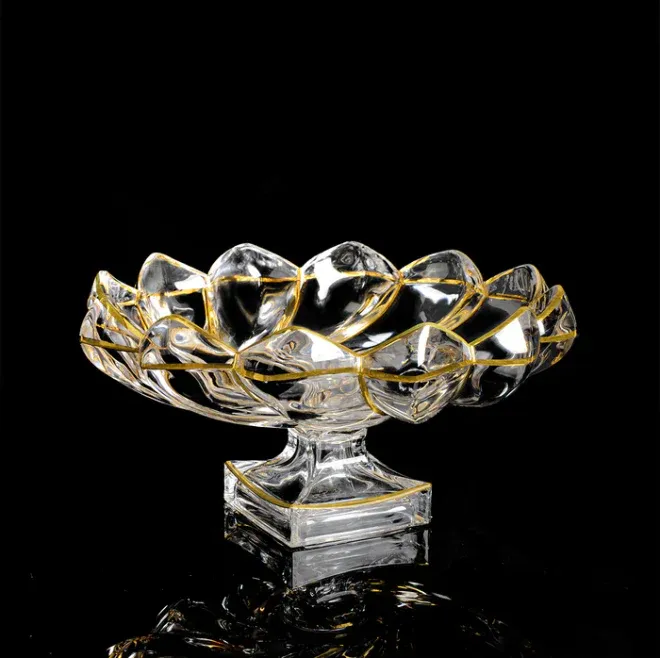 Swoosh flower design footed platter