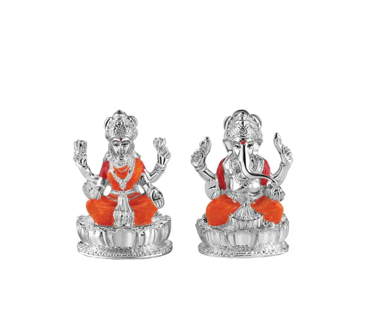 Puja Thali with Lotus Lakshmi Ganesh & T Light