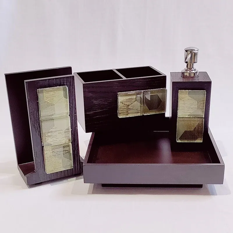Bathroom Set Stone Set of 4