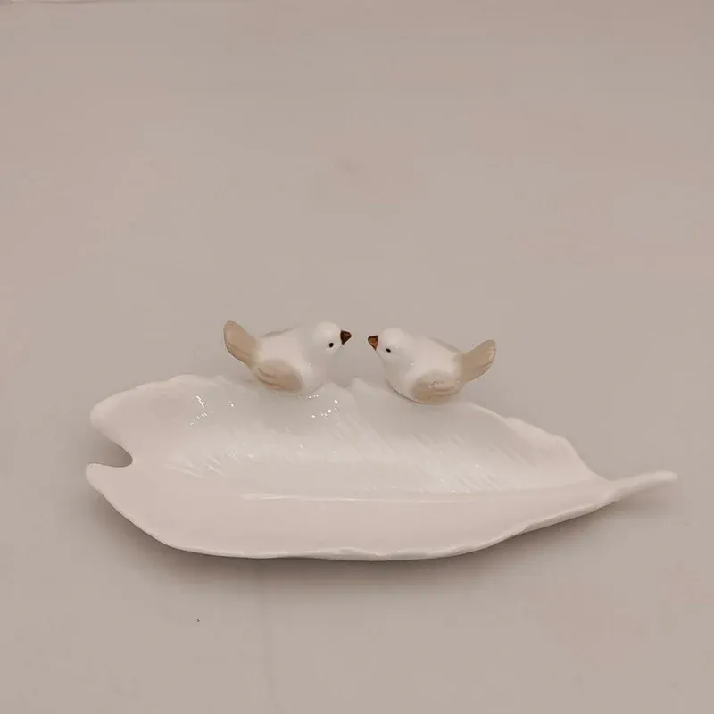 Long Leaf Platter with Bird