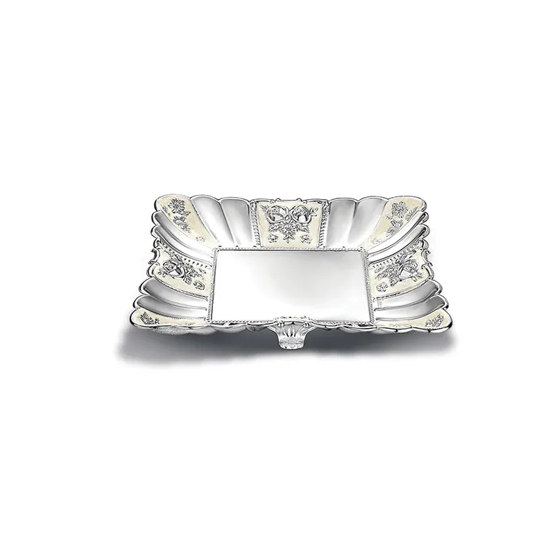 Square Enamel Tray White