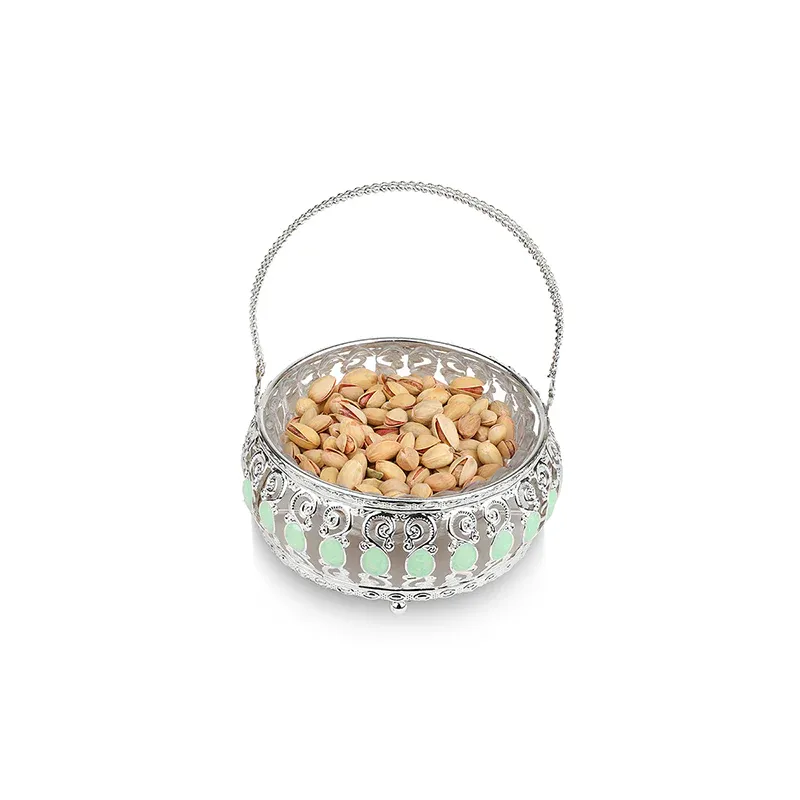 Basket With Green Enamel
