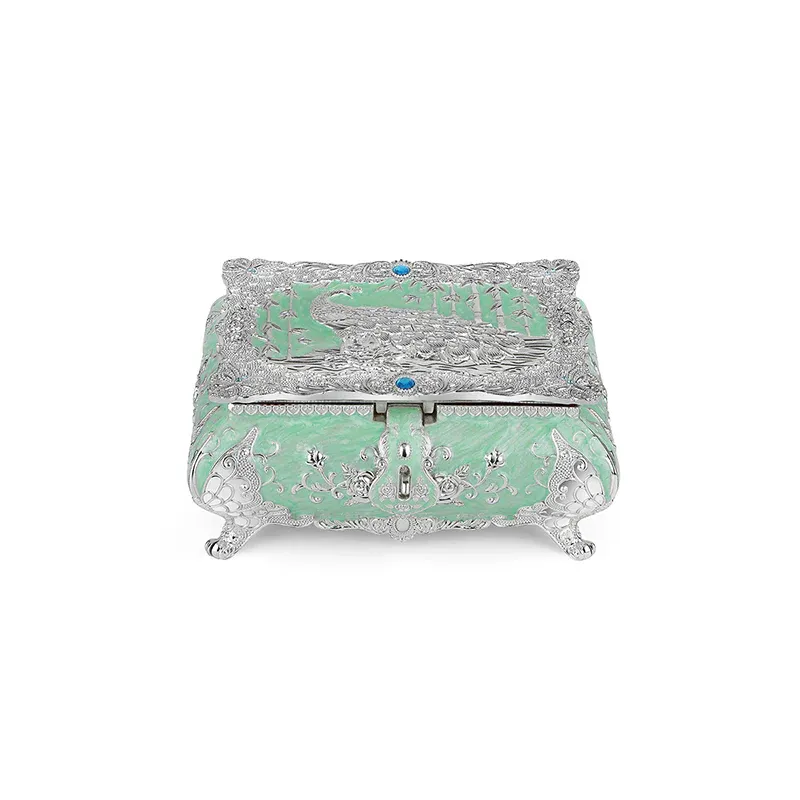 Peacock Enamel box