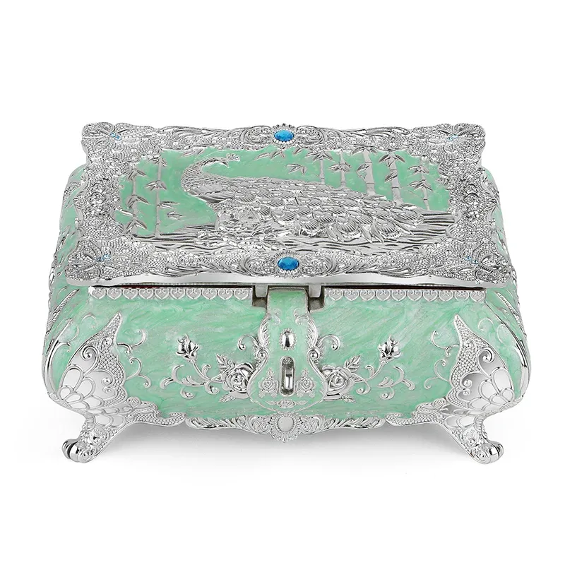 Peacock Enamel box