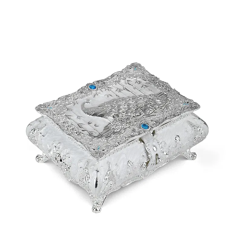 Peacock Enamel box