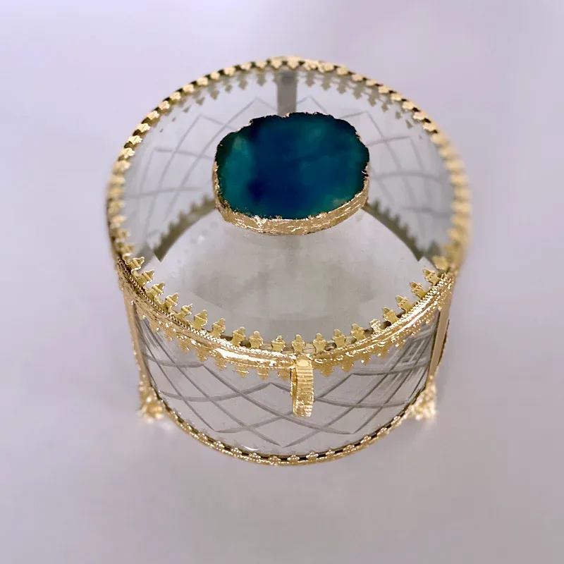 Agate Stone Glass Jwellery Box