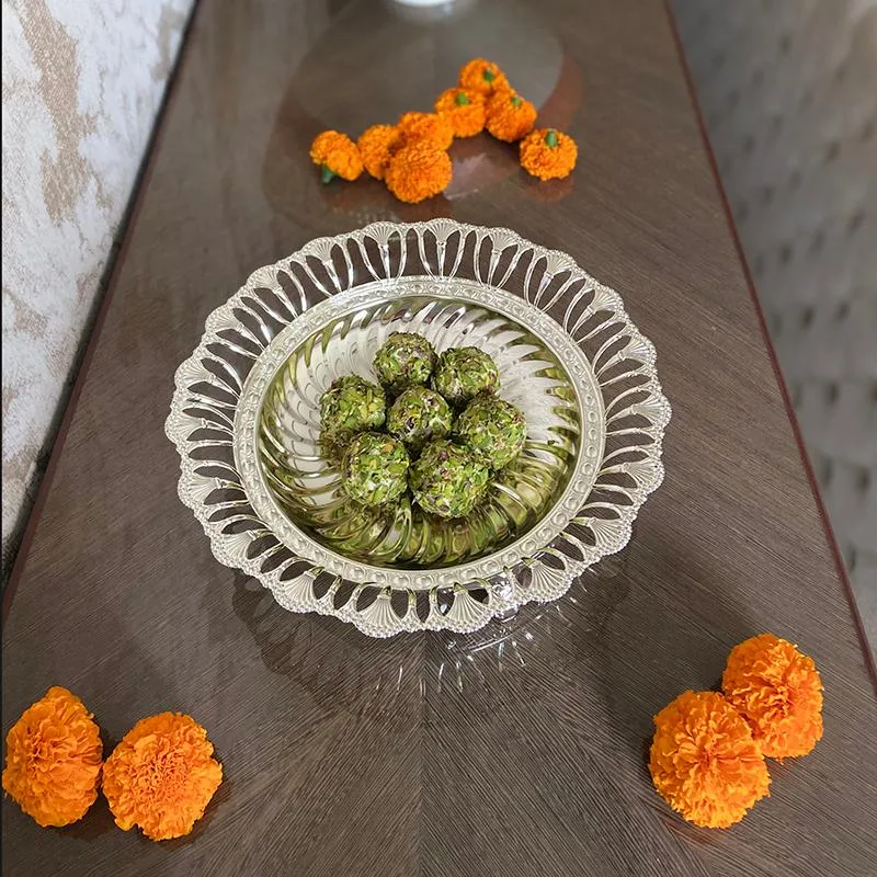 Silver Round Tray