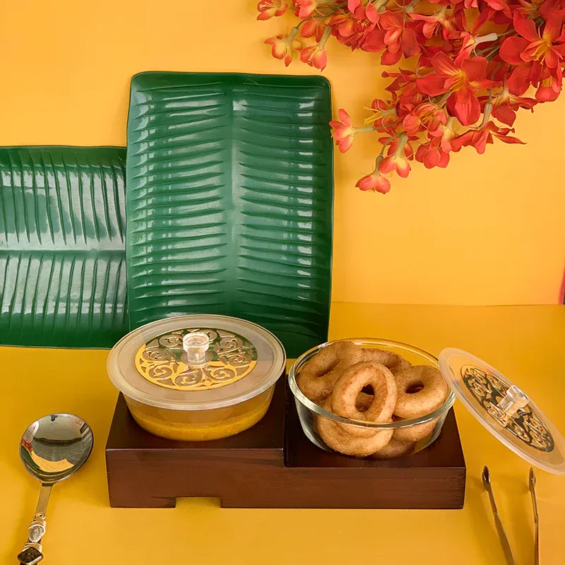 Two Round Bowl Platter