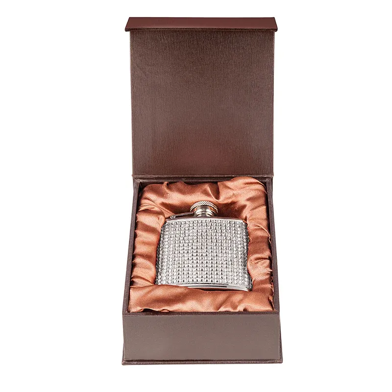 Acrylic Crystal Hip Flask Stainless Steel