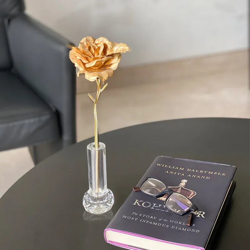 Golden Rose with Stand