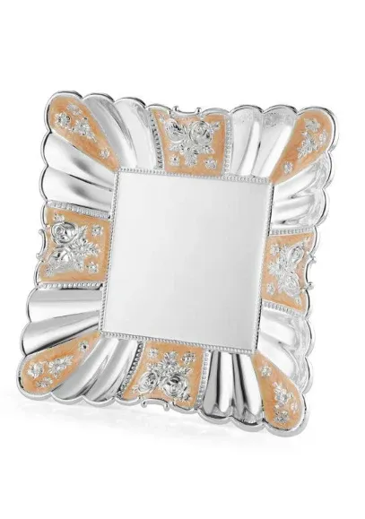 Square Enamel Tray Peach-large